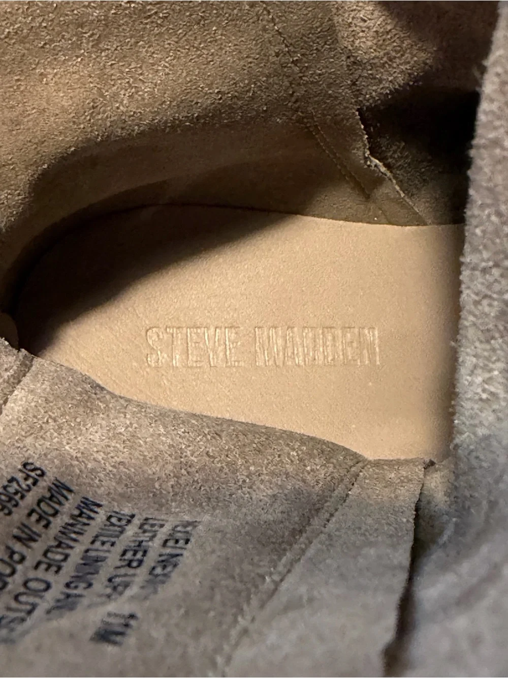 Steve Madden Nexie Bootie Suede Size 11 Taupe Back Zipper Almond Toe New
